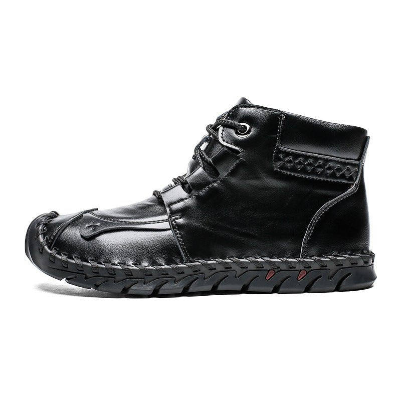 CasualLeather - Breathable Non - Slip Tooling Boots by The Nevermore – Unique Shoes by Nevermore Lifestyle & Tech | 38 Black