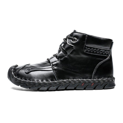 CasualLeather - Breathable Non - Slip Tooling Boots by The Nevermore – Unique Shoes by Nevermore Lifestyle & Tech | 38 Black