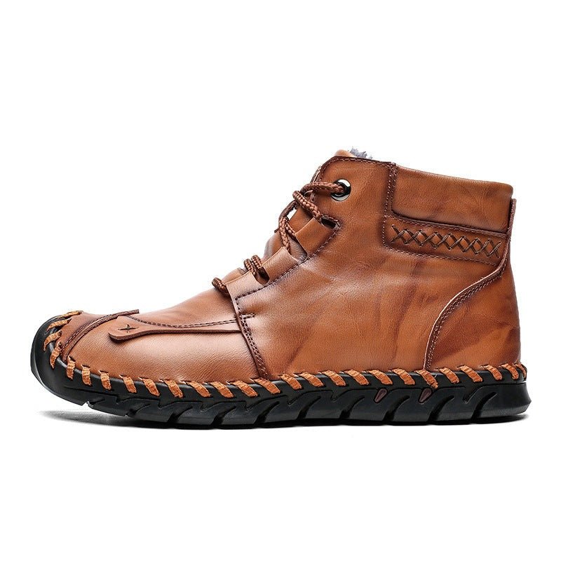 CasualLeather - Breathable Non - Slip Tooling Boots by The Nevermore – Unique Shoes by Nevermore Lifestyle & Tech | 38 Yellow brown