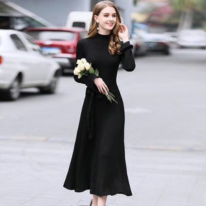CasualVibe - Soft Knitted Midi Dress by The Nevermore – Unique Dresses by Nevermore Lifestyle & Tech | One size Black