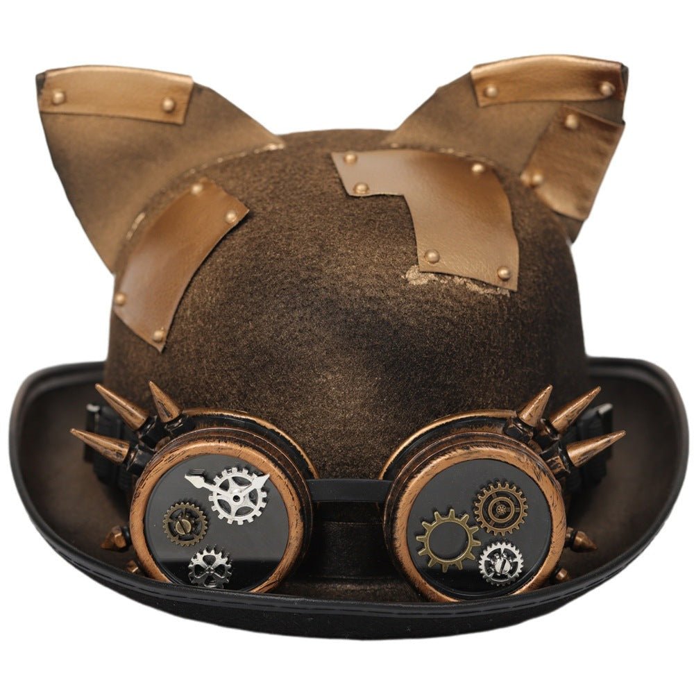 Cat Ears - The Nevermore Steampunk Hat for Women – Unique Steampunk Accessories by Nevermore Lifestyle & Tech | Black hat