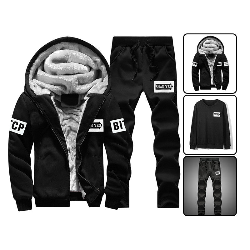 Cedric Ironhand - The Nevermore Hooded Fitness Sweater with Zipper - Set for Men – Unique Men's Fashion by Nevermore Lifestyle & Tech | 3XL Black