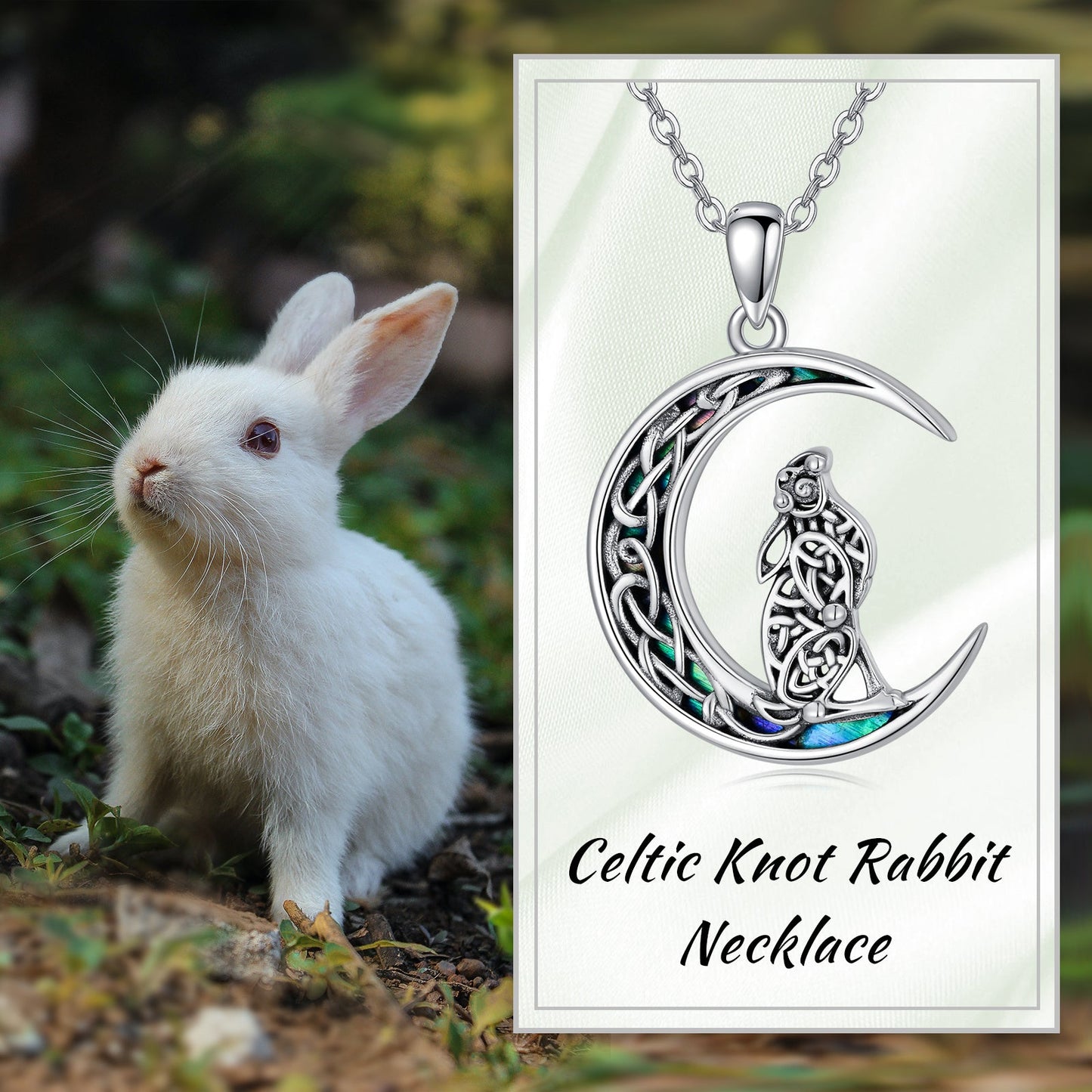 Celestial Bunny Knot - Viking Pendant by The Nevermore – Unique Gothic Jewelry by Nevermore Lifestyle & Tech | Silver