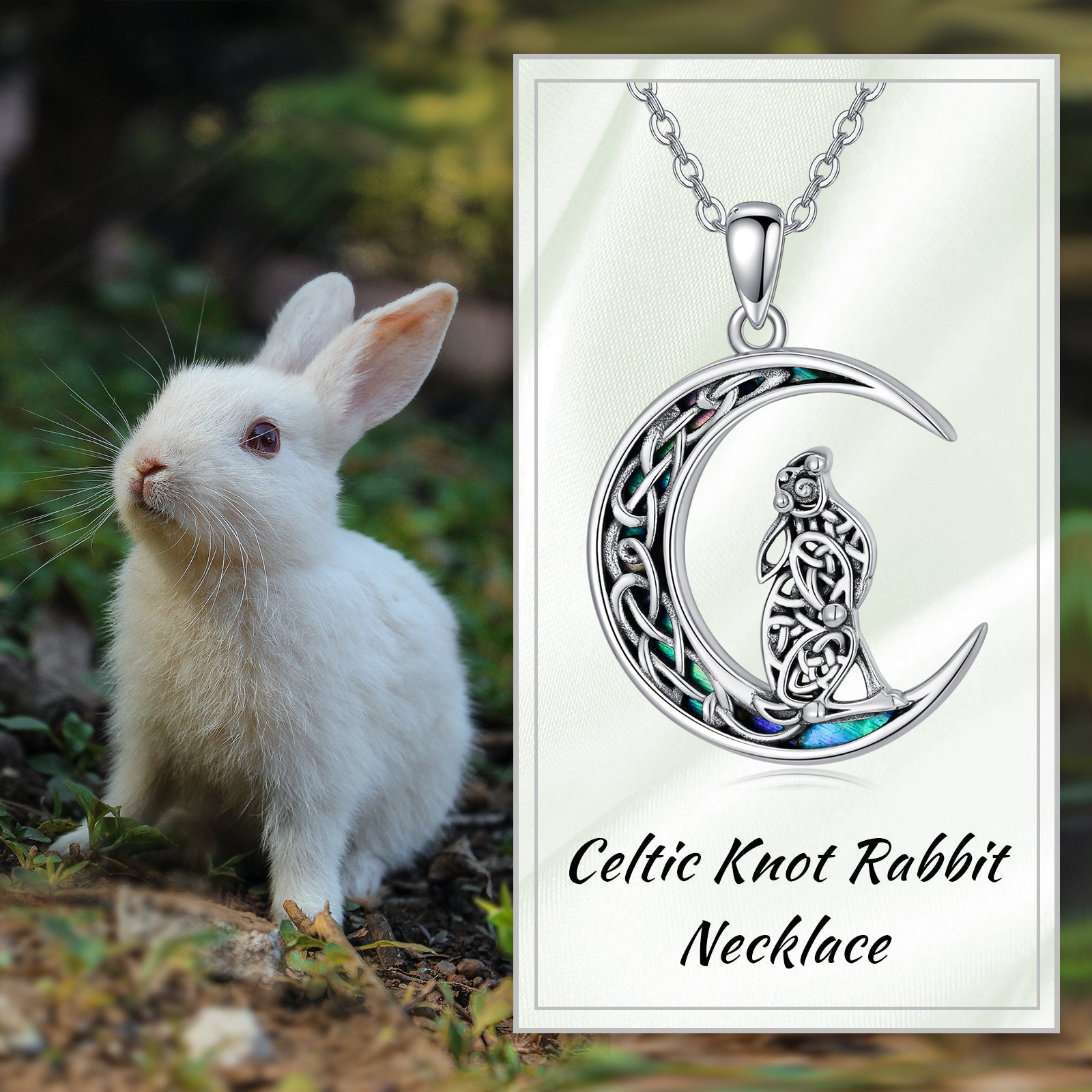Celestial Bunny Knot - Viking Pendant by The Nevermore – Unique Gothic Jewelry by Nevermore Lifestyle & Tech | Silver