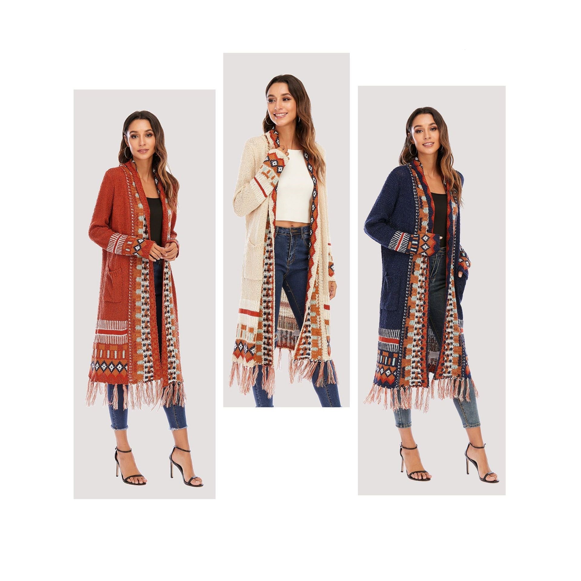 Celestial Nomad - Boho Cardigan by The Nevermore – Unique Cardigans by Nevermore Lifestyle & Tech | L Apricot