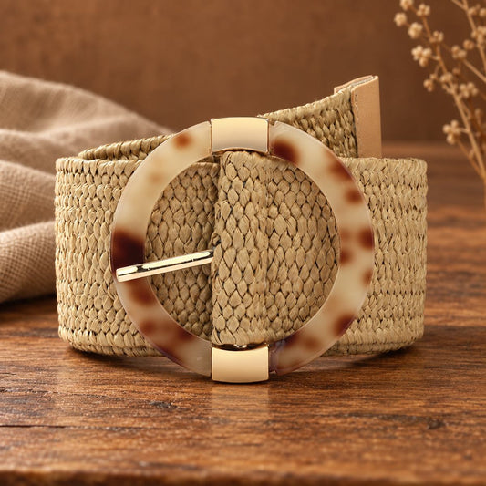 Chesingard – Woven Boho Belt for Women by The Nevermore – Unique Boho Style by The Nevermore | Round pin buckle Beige
