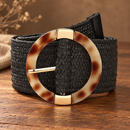 Chesingard – Woven Boho Belt for Women by The Nevermore – Unique Boho Style by The Nevermore | Round pin buckle Black