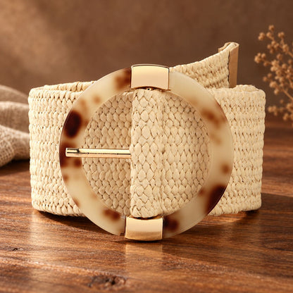 Chesingard – Woven Boho Belt for Women by The Nevermore – Unique Boho Style by The Nevermore | Round pin buckle Cream