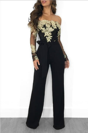 ChillChic Garb - The Nevermore Jumpsuit for Women – Unique Fashion for Women by Nevermore Lifestyle & Tech | L Black gold rim