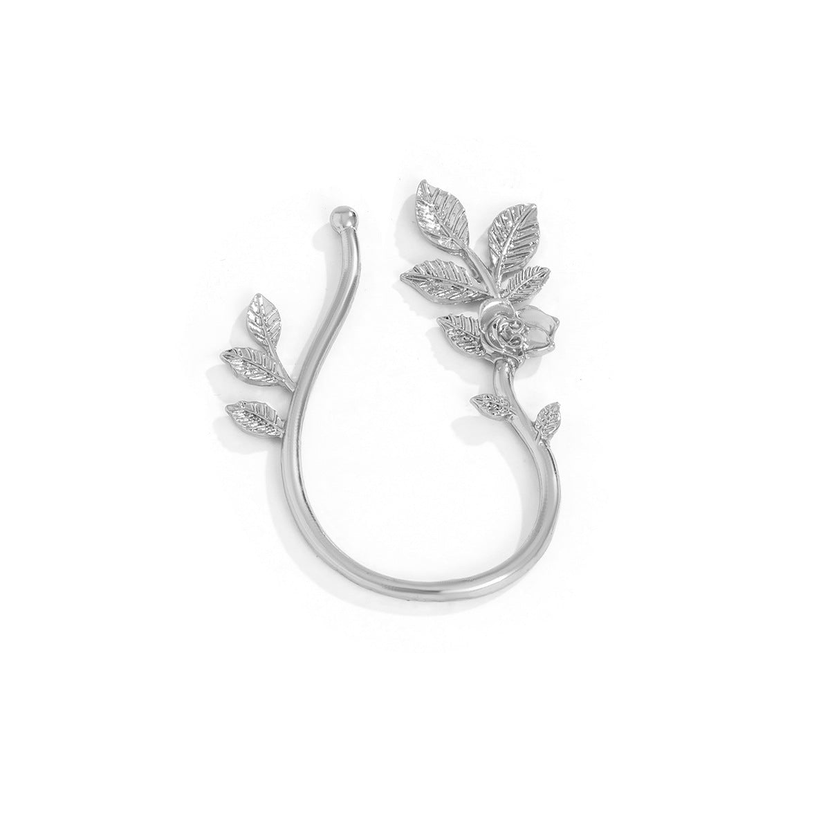 Citadel - Retro Rose Flower Ear Wraps by The Nevermore – Unique Earrings by Nevermore Lifestyle & Tech | 1PCS Silver