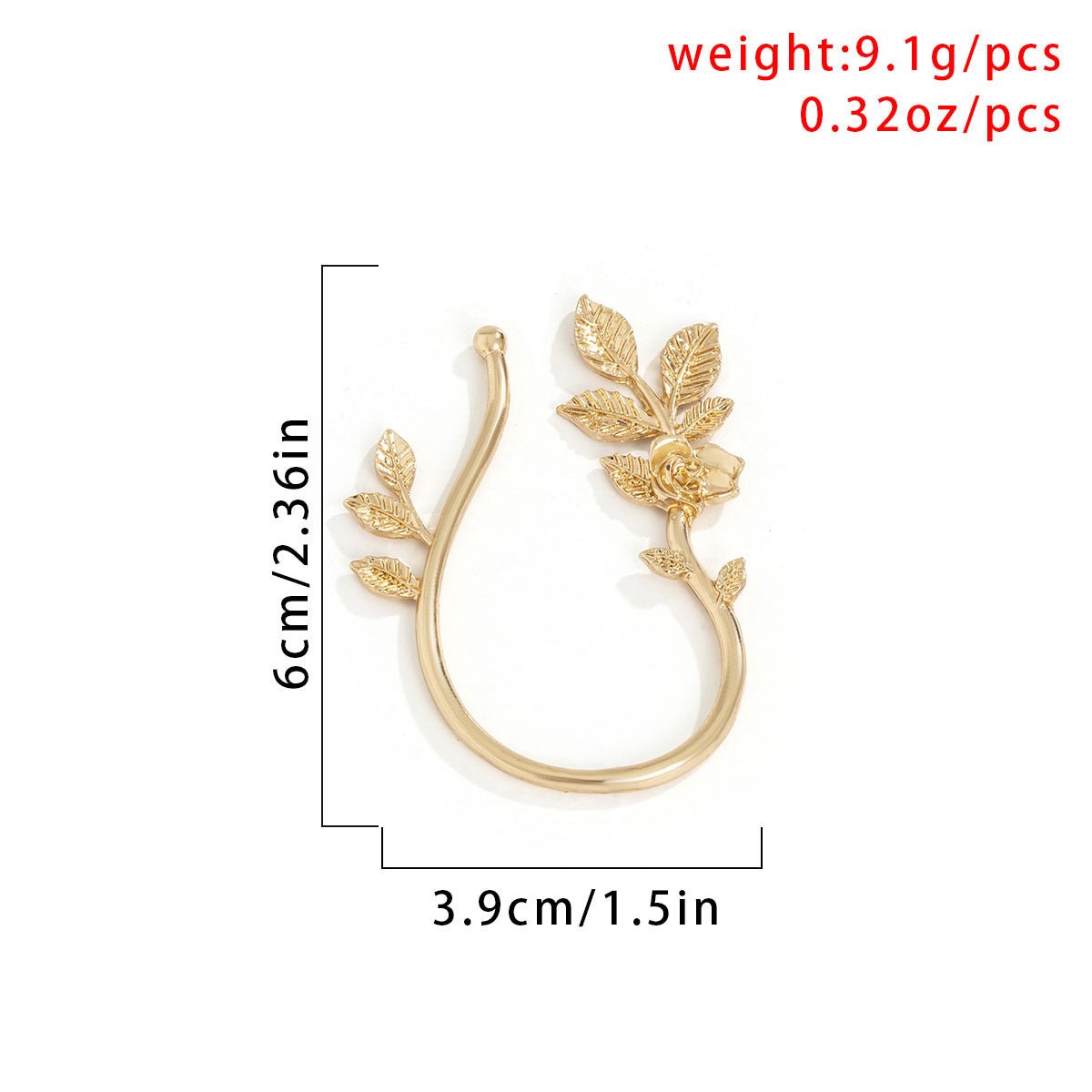 Citadel - Retro Rose Flower Ear Wraps by The Nevermore – Unique Earrings by Nevermore Lifestyle & Tech | 1PCS Silver