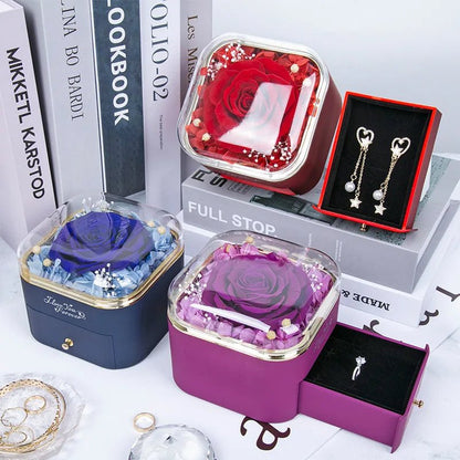 Clara Whitman – Rose Jewelry Gift Box by The Nevermore – Unique Jewelry by Nevermore Lifestyle & Tech | 110X110x95MM 1 Cyanine Necklace
