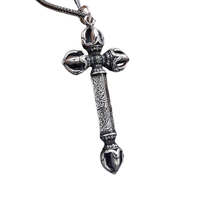 Classic Couture - S925 Sterling Silver Vajra Pendant by The Nevermore – Unique Gothic Pendants by Nevermore Lifestyle & Tech | 925 Silver Pendant 60cm Chain