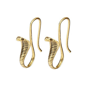 Cobra gothic earrings – gold