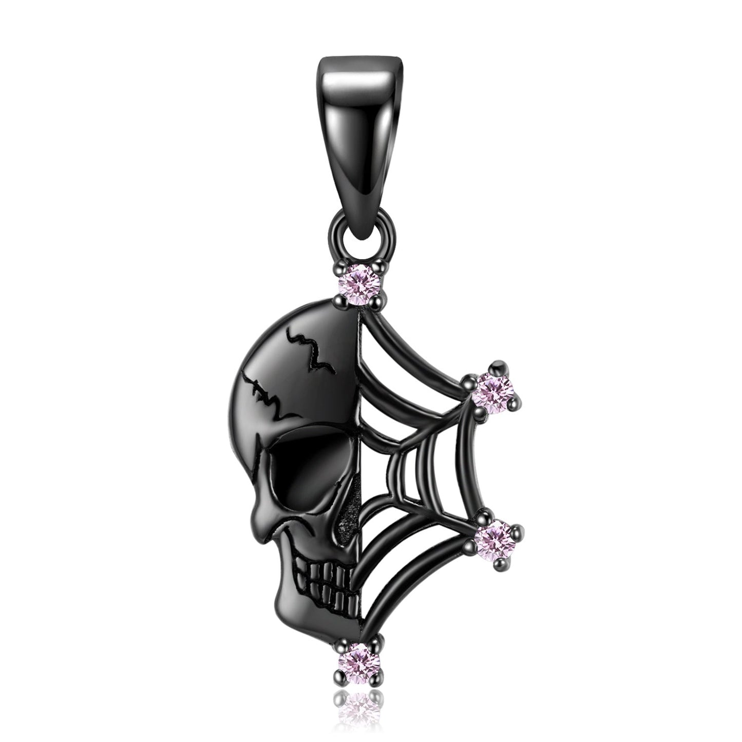 Cobweb Skull - Gothic Silver Pendant by The Nevermore – Unique Gothic Pendants by Nevermore Lifestyle & Tech | ODPNC0101