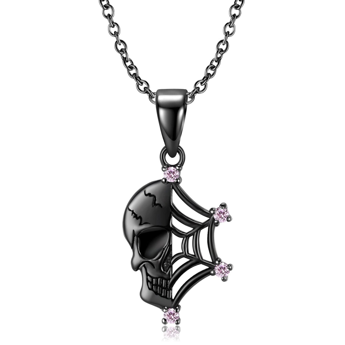 Cobweb Skull - Gothic Silver Pendant by The Nevermore – Unique Gothic Pendants by Nevermore Lifestyle & Tech | Set