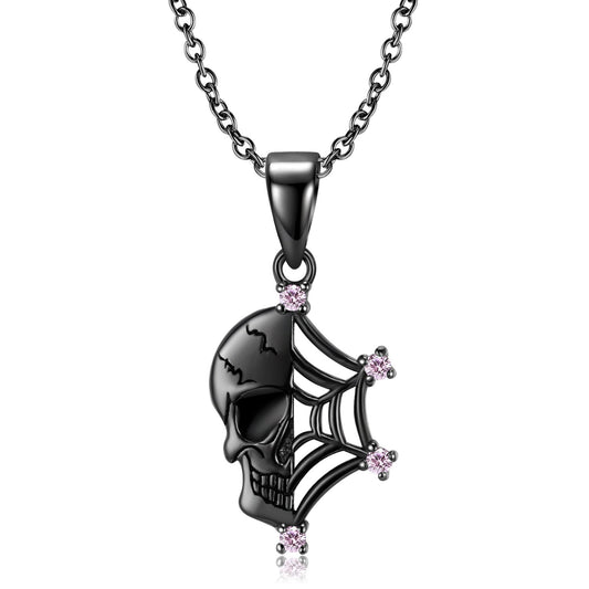 Cobweb Skull - Gothic Silver Pendant by The Nevermore – Unique Gothic Pendants by Nevermore Lifestyle & Tech | Set