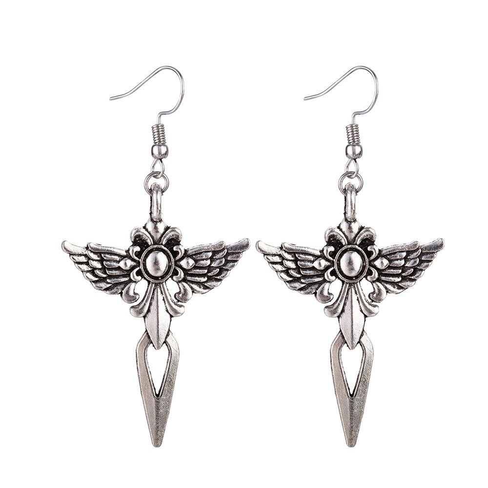Cora Death - The Nevermore Gothic Earrings Angel Wings – Unique Gothic Earrings by Nevermore Lifestyle & Tech |