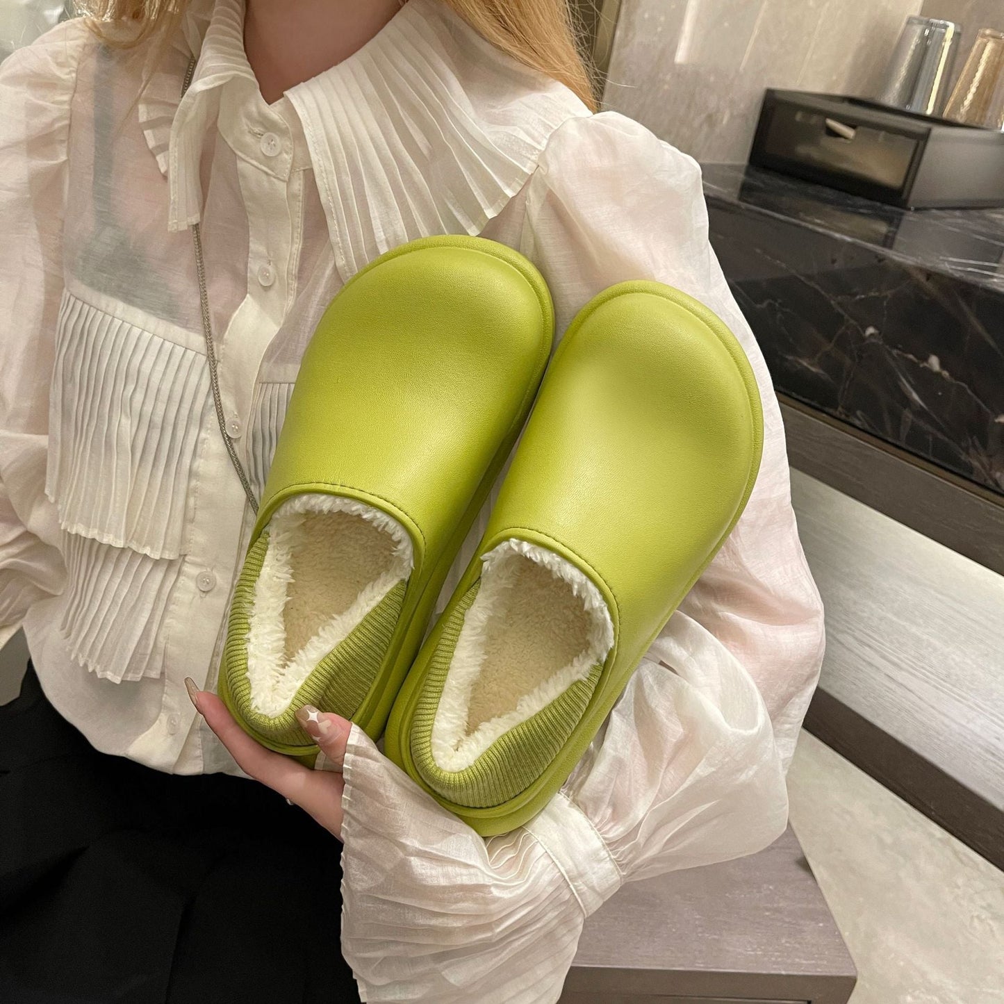 Cozy Step Slippers - Women's Platform Home Shoes by The Nevermore