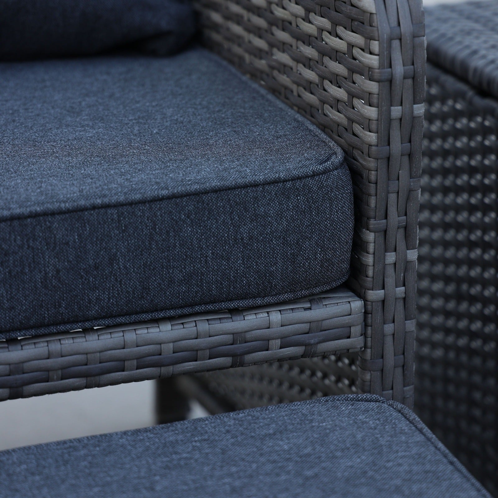 5 Pieces Wicker Patio Furniture Set Outdoor Patio Chairs With Ottomans Conversation Furniture