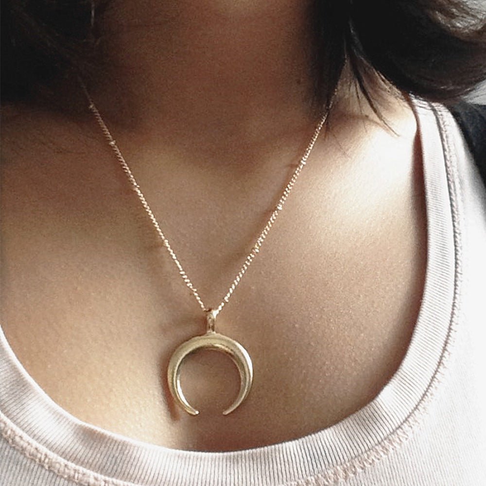 Crescent Moon - The Nevermore Boho Pendant – Unique Boho Pendants by Nevermore Lifestyle & Tech | Gold