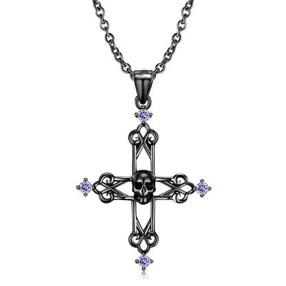 Cross Skull Silver - The Nevermore Gothic Pendant S925 Silver – Unique Gothic Pendants by Nevermore Lifestyle & Tech | PNC00002