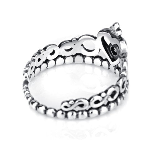 Crown Heart - The Nevermore Ring 925 Sterling Silver – Unique Rings for Women by Nevermore Lifestyle & Tech | Bright Silver 10