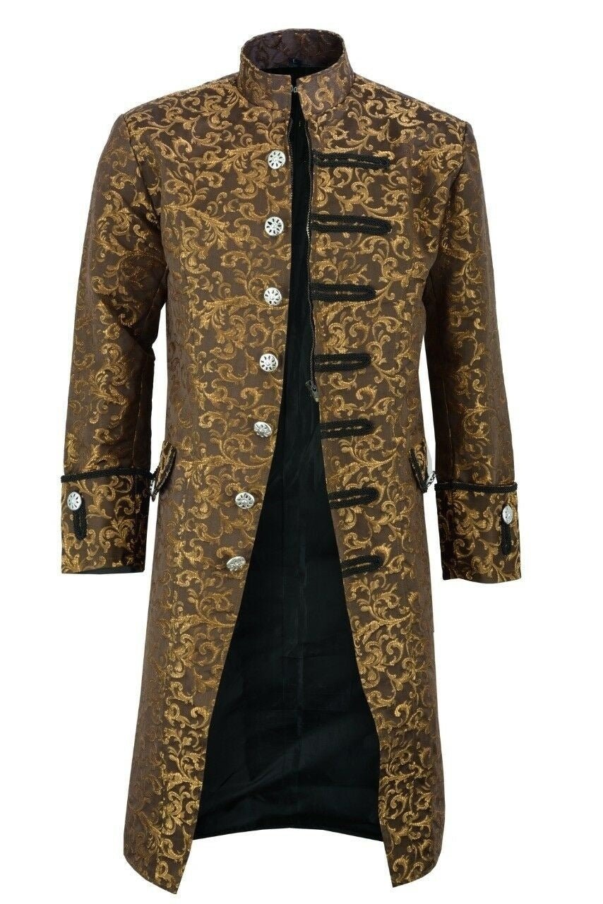 Cryptveil – Steampunk Coat by The Nevermore – Unique Steampunk Fashion for Men by Nevermore Lifestyle & Tech | 3XL Yellow