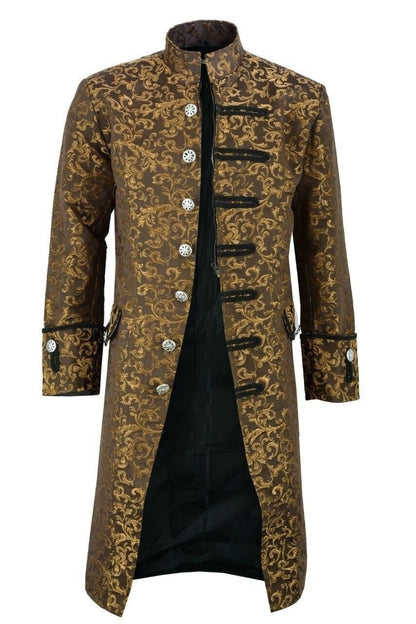 Cryptveil – Steampunk Coat by The Nevermore – Unique Steampunk Fashion for Men by Nevermore Lifestyle & Tech | 3XL Yellow