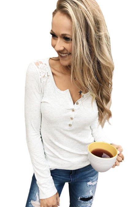 Crystal Cove - Lace Shoulder Blouse by The Nevermore – Unique Blouses by Nevermore Lifestyle & Tech | 2XL Dark green