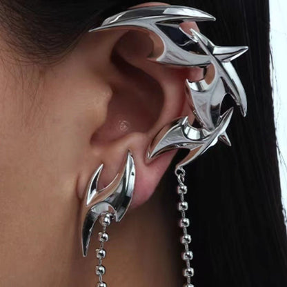 Cyberpunk Revolution - The Nevermore Steampunk Ear - Cuff Ear - Wrap – Unique Steampunk Accessories by Nevermore Lifestyle & Tech | Silver2