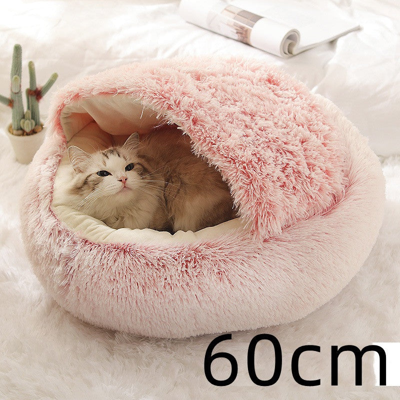 Dog And Cat Winter Warm Bed House for Pets Soft Long Plush - The Nevermore Pet Beds and Furniture