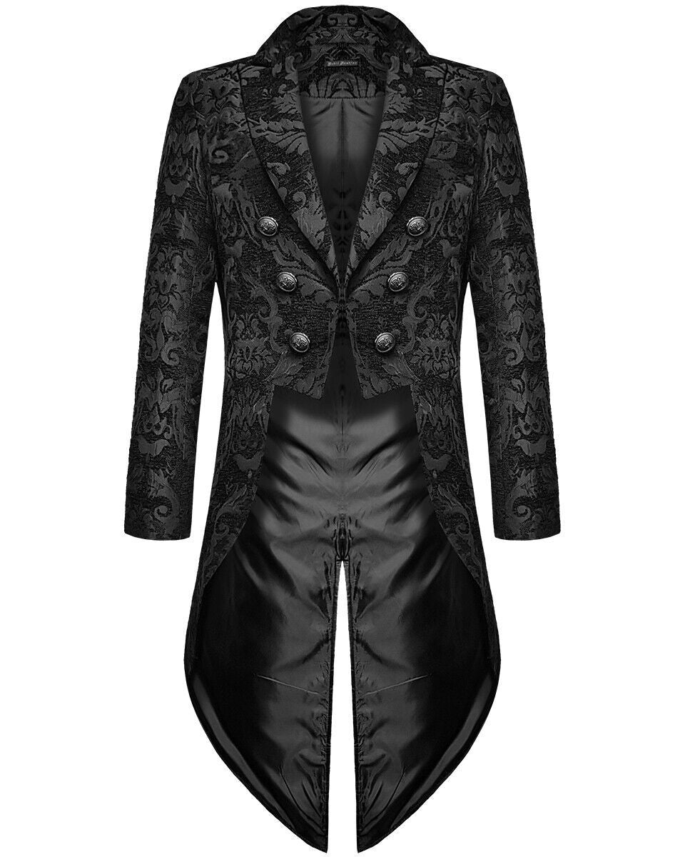 Damien - The Nevermore Gothic Coat for Men – Unique Gothic Fashion for Men by Nevermore Lifestyle & Tech | Black 2XL