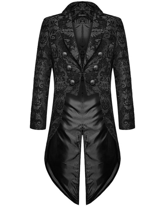 Damien - The Nevermore Gothic Coat for Men – Unique Gothic Fashion for Men by Nevermore Lifestyle & Tech | Black 2XL