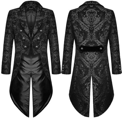 Damien - The Nevermore Gothic Coat for Men – Unique Gothic Fashion for Men by Nevermore Lifestyle & Tech | Black 2XL