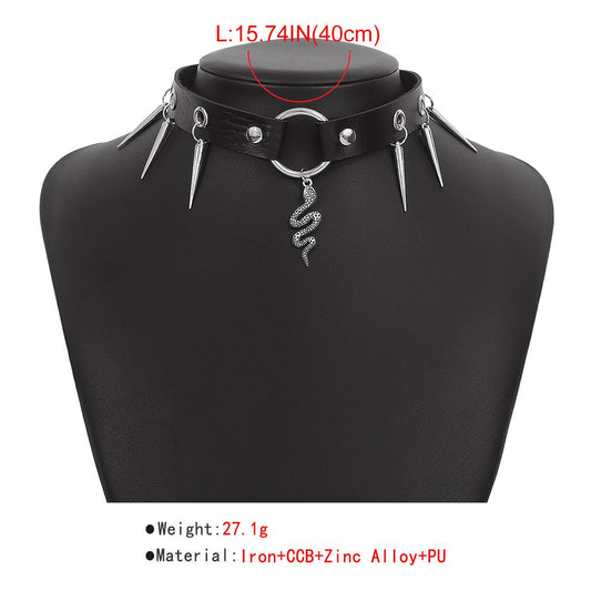 Darkspell - The Nevermore Gothic Choker Snake – Unique Gothic Jewelry by Nevermore Lifestyle & Tech | White kryptonite