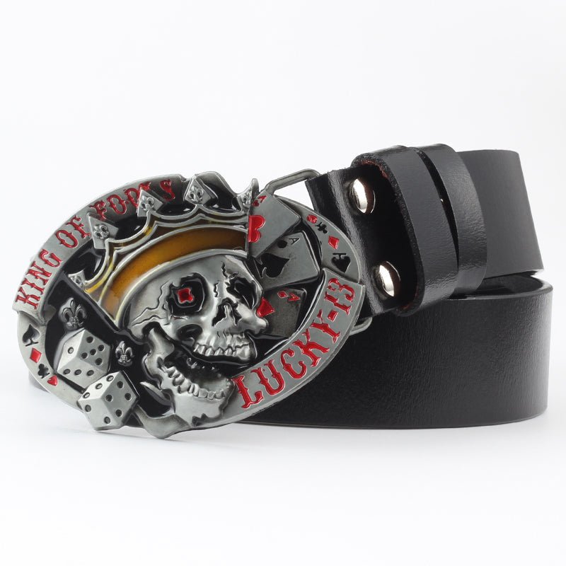 Declan Jones - The Nevermore Gothic Belt Skull King – Unique Gothic Fashion for Men by Nevermore Lifestyle & Tech | 105cm 04