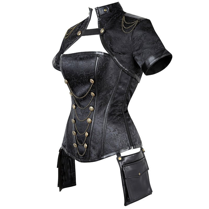 Deianira - The Nevermore Steampunk Gothic Corset – Unique Gothic Fashion by Nevermore Lifestyle & Tech | 2XL Black