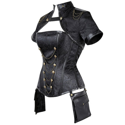 Deianira - The Nevermore Steampunk Gothic Corset – Unique Gothic Fashion by Nevermore Lifestyle & Tech | 2XL Black