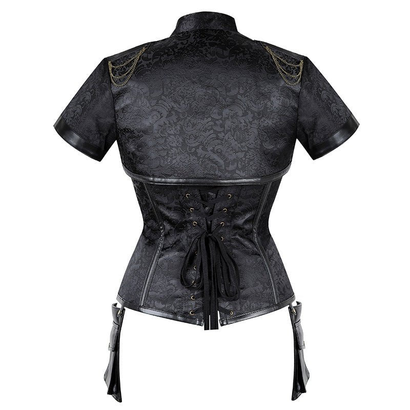 Deianira - The Nevermore Steampunk Gothic Corset – Unique Gothic Fashion by Nevermore Lifestyle & Tech | 2XL Black