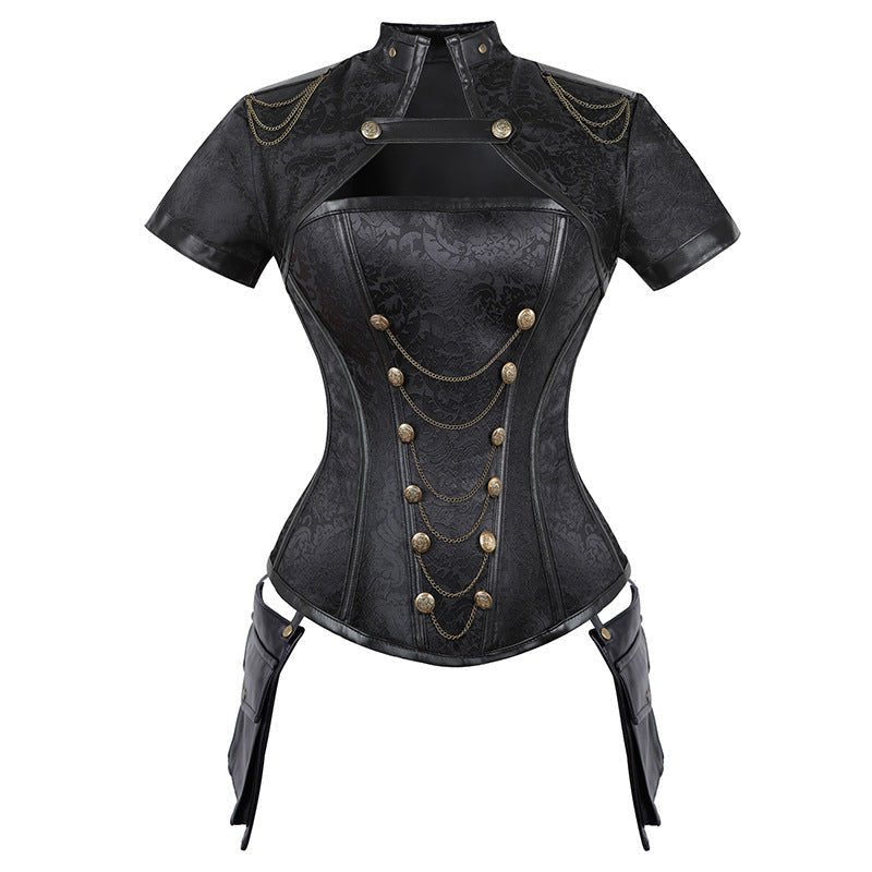 Deianira - The Nevermore Steampunk Gothic Corset – Unique Gothic Fashion by Nevermore Lifestyle & Tech | 2XL Black
