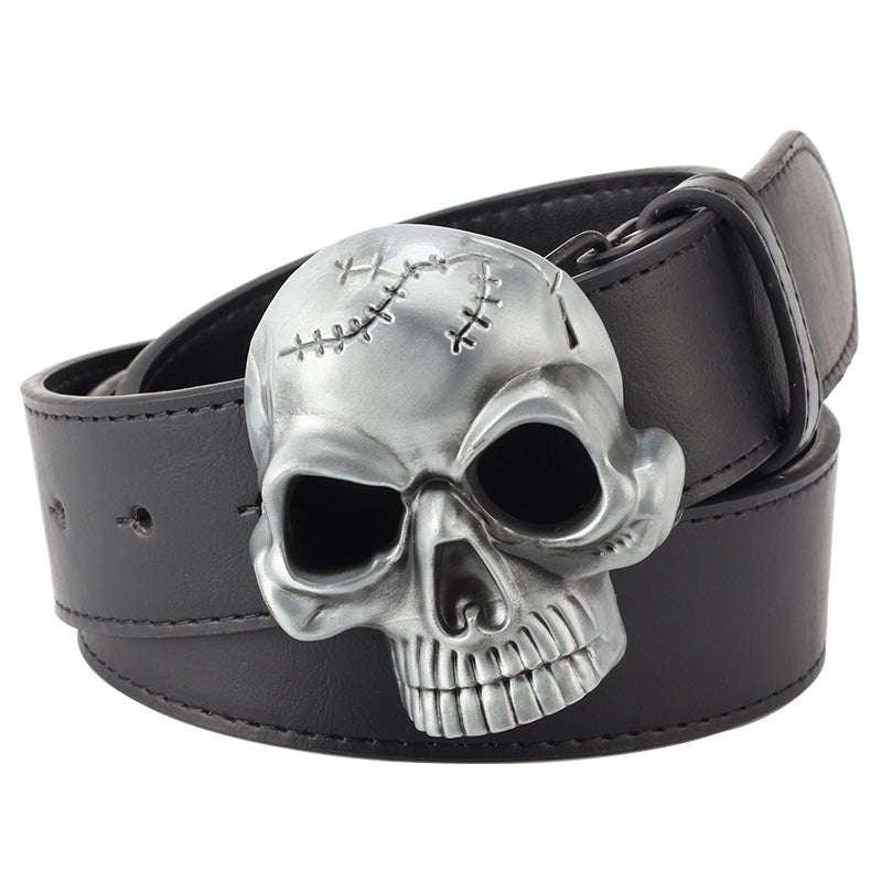 Demetrius Wraith Skull - The Nevermore Gothic Belt – Unique Gothic Fashion by Nevermore Lifestyle & Tech | Black