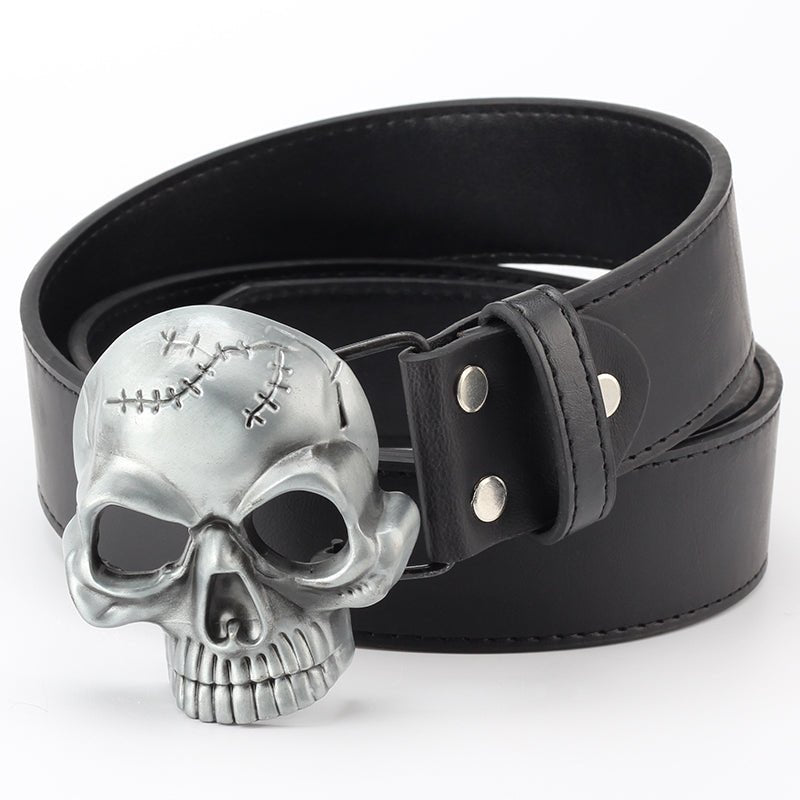Demetrius Wraith Skull - The Nevermore Gothic Belt – Unique Gothic Fashion by Nevermore Lifestyle & Tech | Black