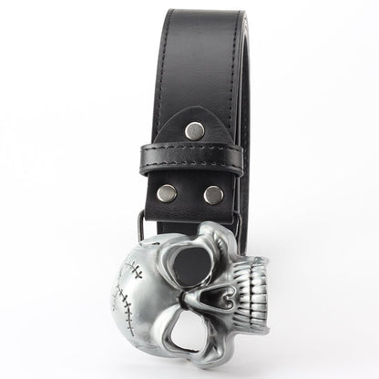 Demetrius Wraith Skull - The Nevermore Gothic Belt – Unique Gothic Fashion by Nevermore Lifestyle & Tech | Black