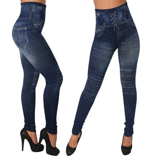 DenimMuse - Seamless Cutout Leggings by The Nevermore