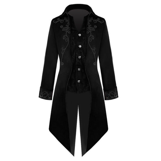 Dexter - The Nevermore Gothic Medieval Coat for Men – Unique Gothic Fashion by Nevermore Lifestyle & Tech | L Black