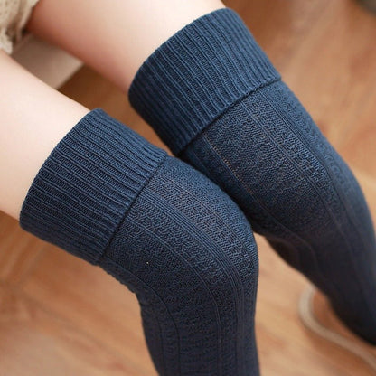 Divine Girl - The Nenermore Women's Cotton Long Tube Socks – Unique Women's Fashion by Nevermore Lifestyle & Tech | One size Navy Blue