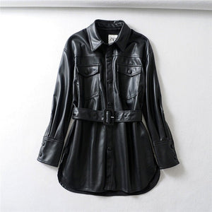 Dorie Chic - The Nevermore Women's Leather Coat – Unique Fashion for Women by Nevermore Lifestyle & Tech | L Black