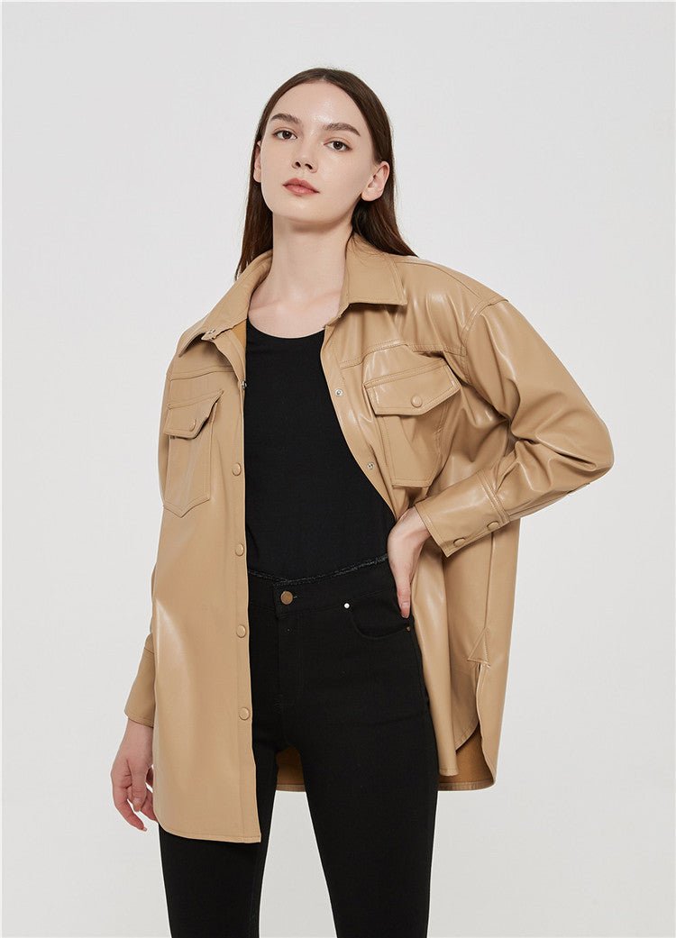 Dorie Chic - The Nevermore Women's Leather Coat – Unique Fashion for Women by Nevermore Lifestyle & Tech | L Black