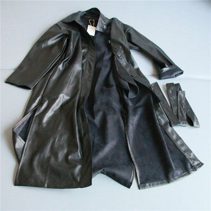 Dorie - The Nevermore Leather Windbreaker Coat – Unique Fashion for Women by Nevermore Lifestyle & Tech | L Black